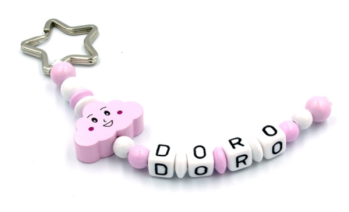 Schlüsselanhänger mit Namen - Wölkchen "Doro"